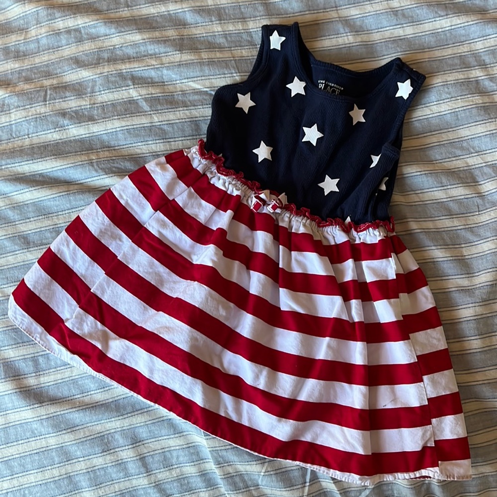 Patriotic stars & stripes dress 18-24m